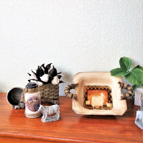 Primitive Milk Bottle Farmhouse Tier Tray Decor Rustic Vintage Milk Can - Picture 3 of 3